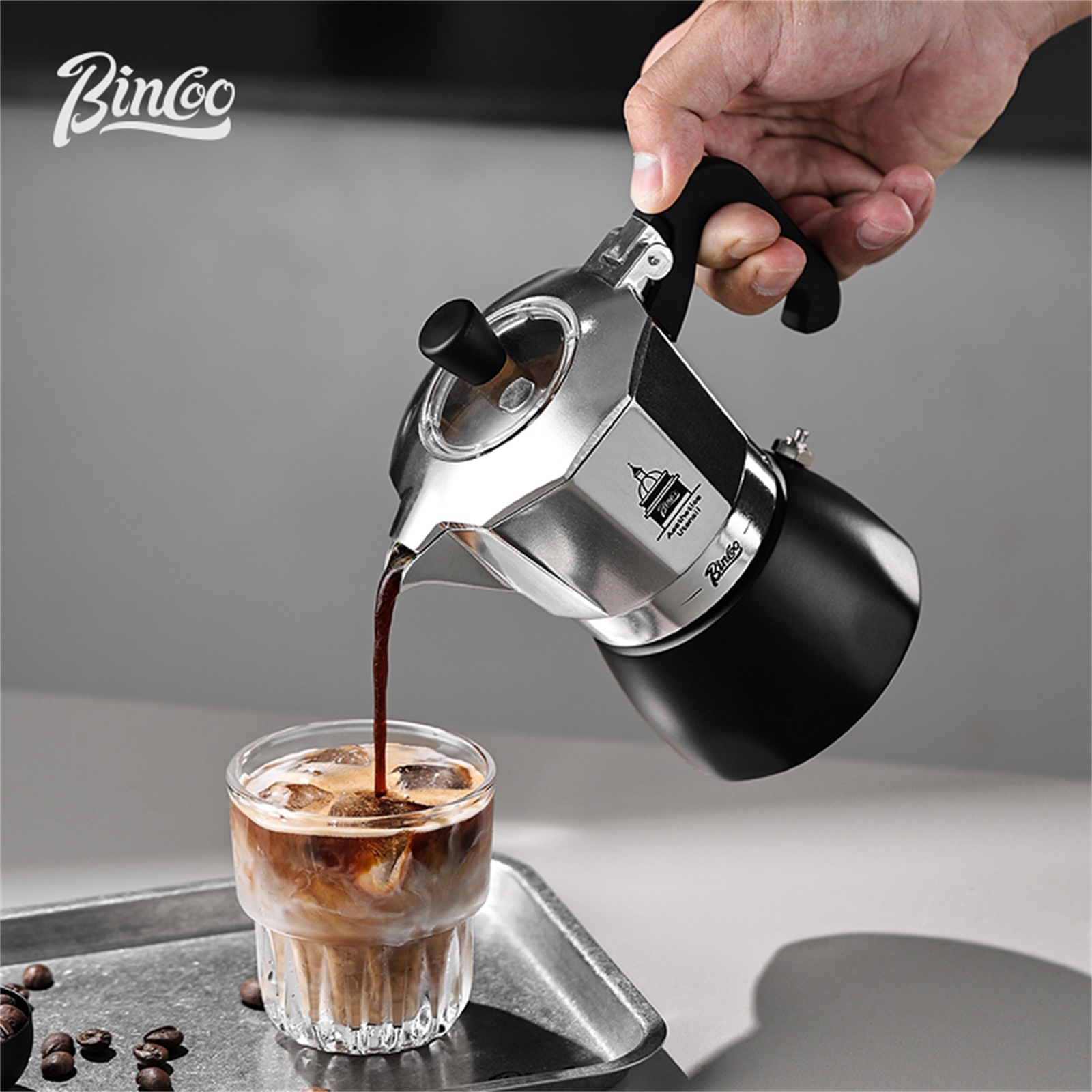 Coffee Equipment Wholesale - BINCOO ダブルバルブモカポット、エスプレッソ抽出コーヒーメーカー、ポータブルホームマシンモカポット、屋外使用バリスタアクセサリー