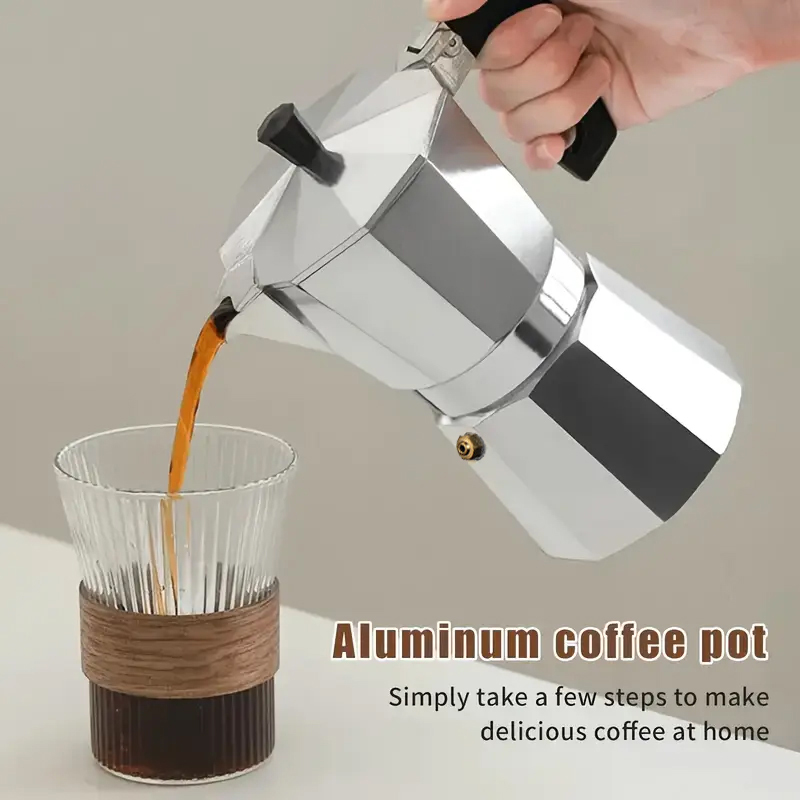 Coffee Equipment Wholesale - クラシックなアルミ製モカポット 50-300ML 家庭用コンロトップエスプレッソメーカー 家庭用 キャンプ アウトドア