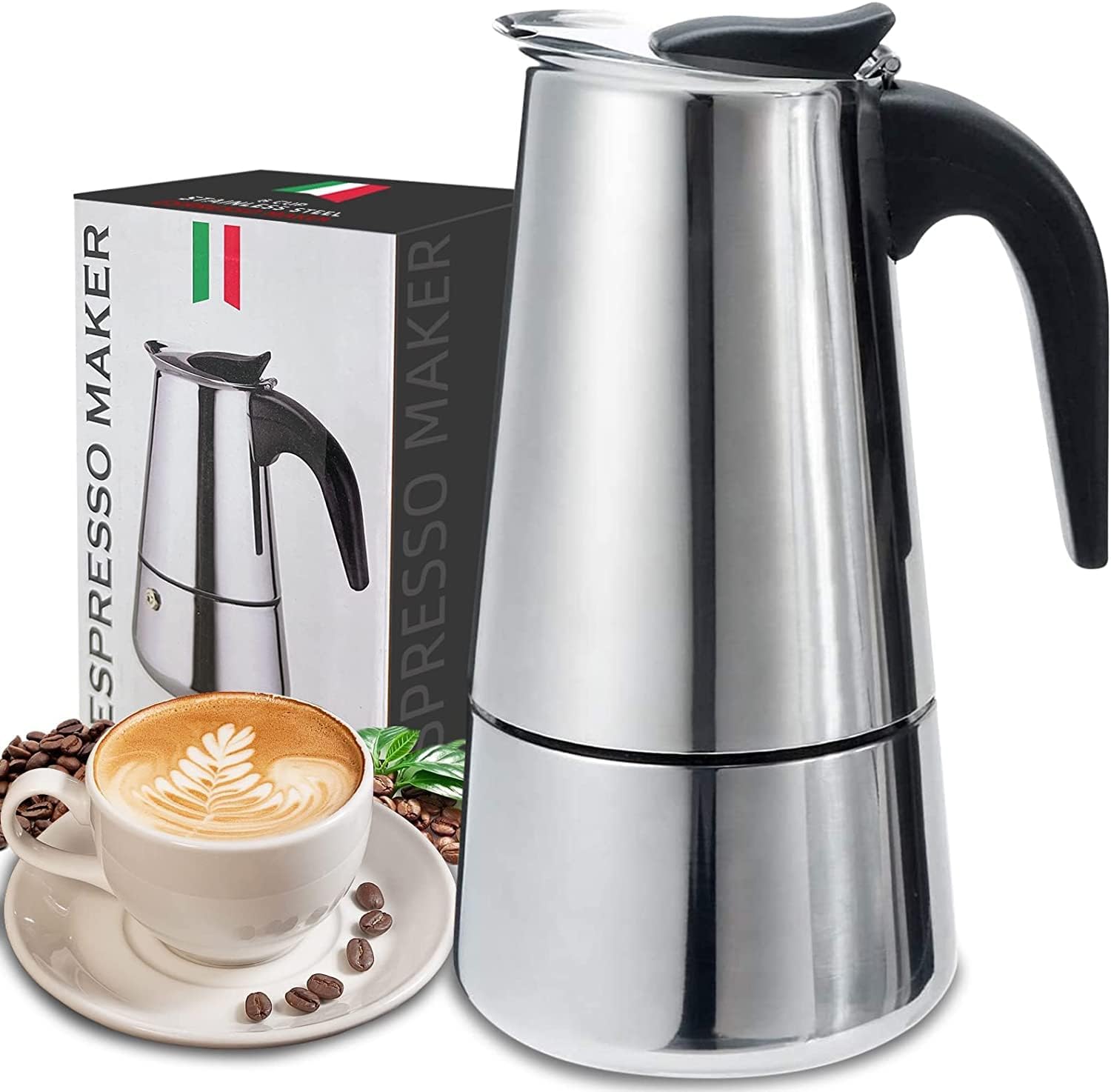 Coffee Equipment Wholesale - 4/6/9カップモカポットカフェマシンエスプレッソカップコーヒーメーカーラテパーコレーターストーブトップモカコーヒーメーカー