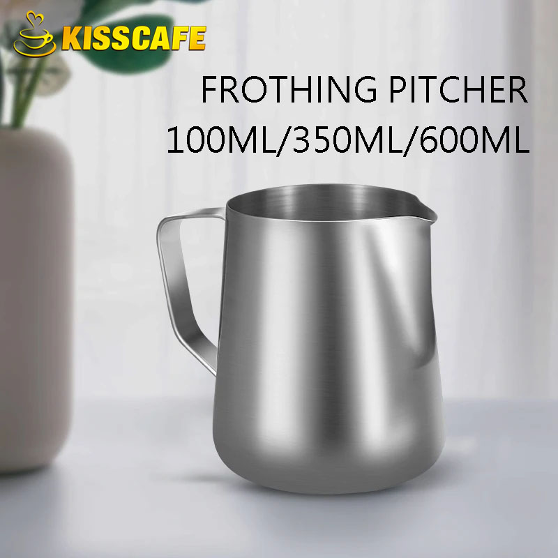 Milk Steaming Pitcher - ミルク泡立て器ジャグステンレス鋼容器 100 ミリリットル 350 ミリリットル 600