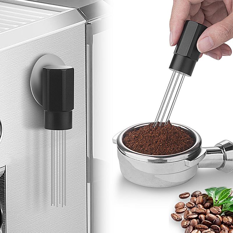 Coffee Equipment Wholesale - エスプレッソニードルディストリビューターエスプレッソコーヒーディストリビューターツールコーヒーメーカー用マグネット付き精密エスプレッソスターラーツール