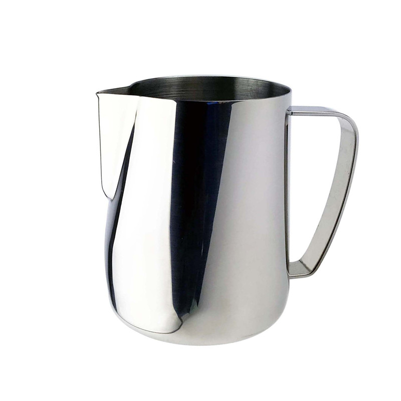 ステンレス製フラットトコーヒーミルクジャグ泡立てピッチャープ - Milk Steaming Pitcher のレビューと価格