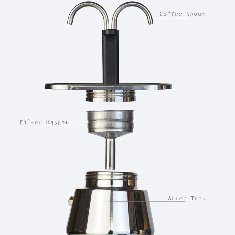 ステンレス鋼のミニ鍋,二重管,イタリアのコーヒーメーカー,家 - Coffee Equipment Wholesale のレビューと価格