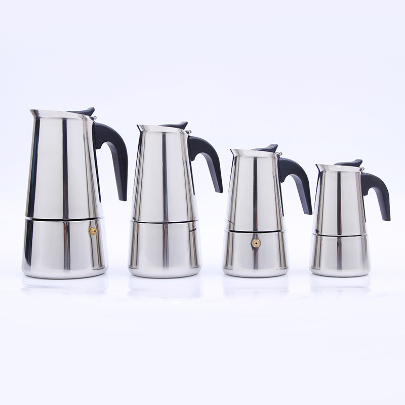プレミアムステンレス鋼モカコーヒーメーカー 2/4/6 カッ - Coffee Equipment Wholesale のレビューと価格