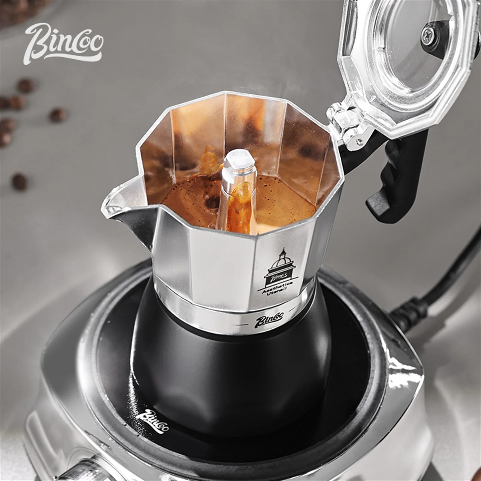 BINCOO ダブルバルブモカポット、エスプレッソ抽出コーヒ - Coffee Equipment Wholesale のレビューと価格