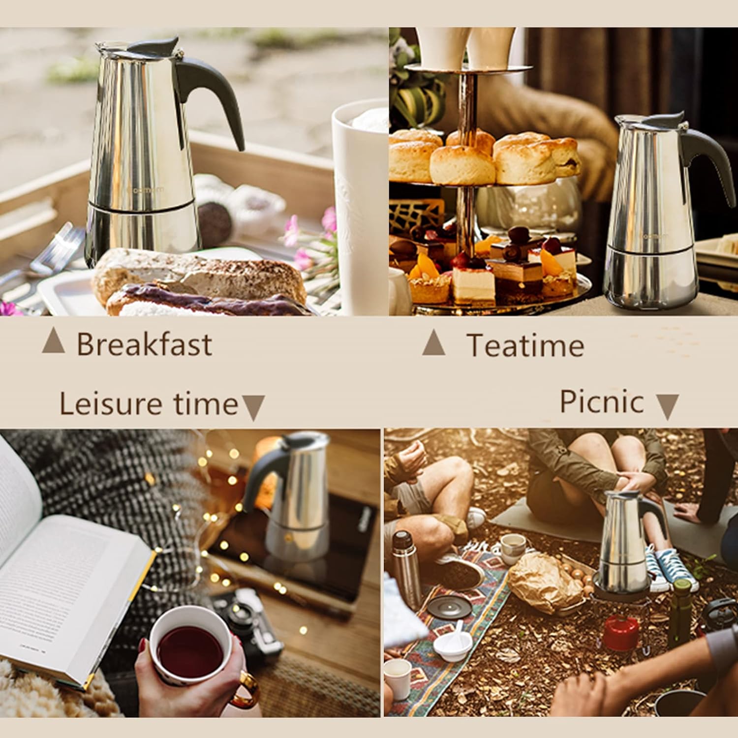 4/6/9カップモカポットカフェマシンエスプレッソカップコー - Coffee Equipment Wholesale のレビューと価格