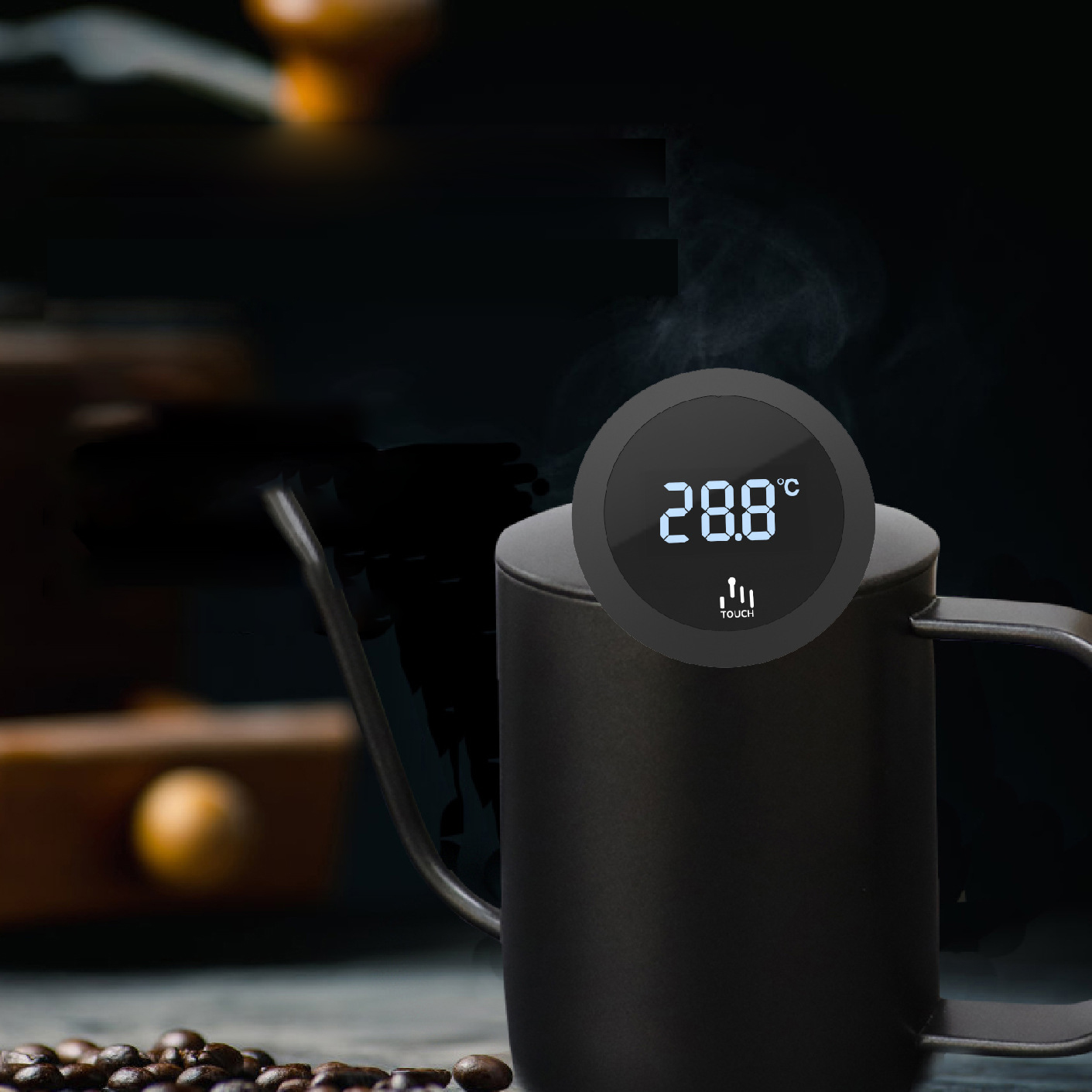 0から100 ℃   タッチスクリーンダイヤル温度計コーヒー - Milk Steaming Pitcher のレビューと価格