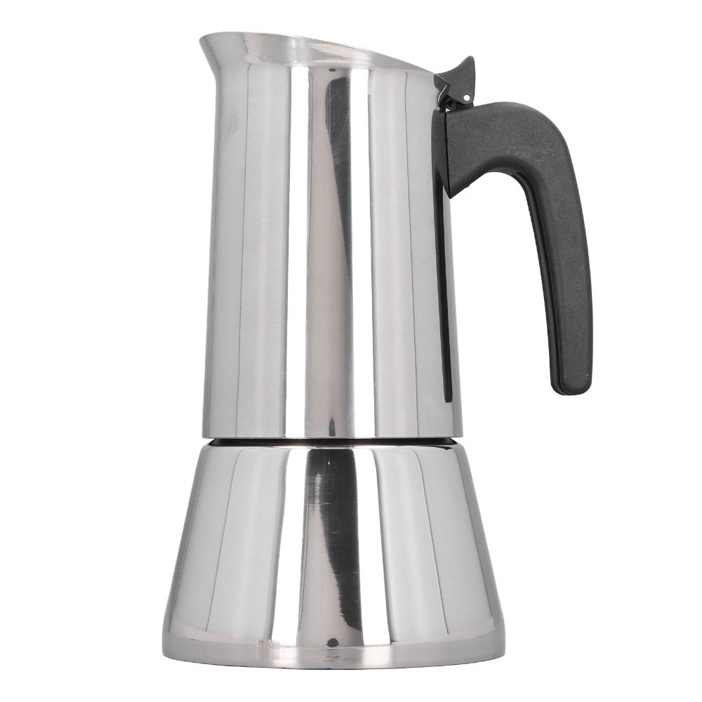 ステンレス製モカポット 大容量 シルバー ストーブトップモカ - Coffee Equipment Wholesale のレビューと価格