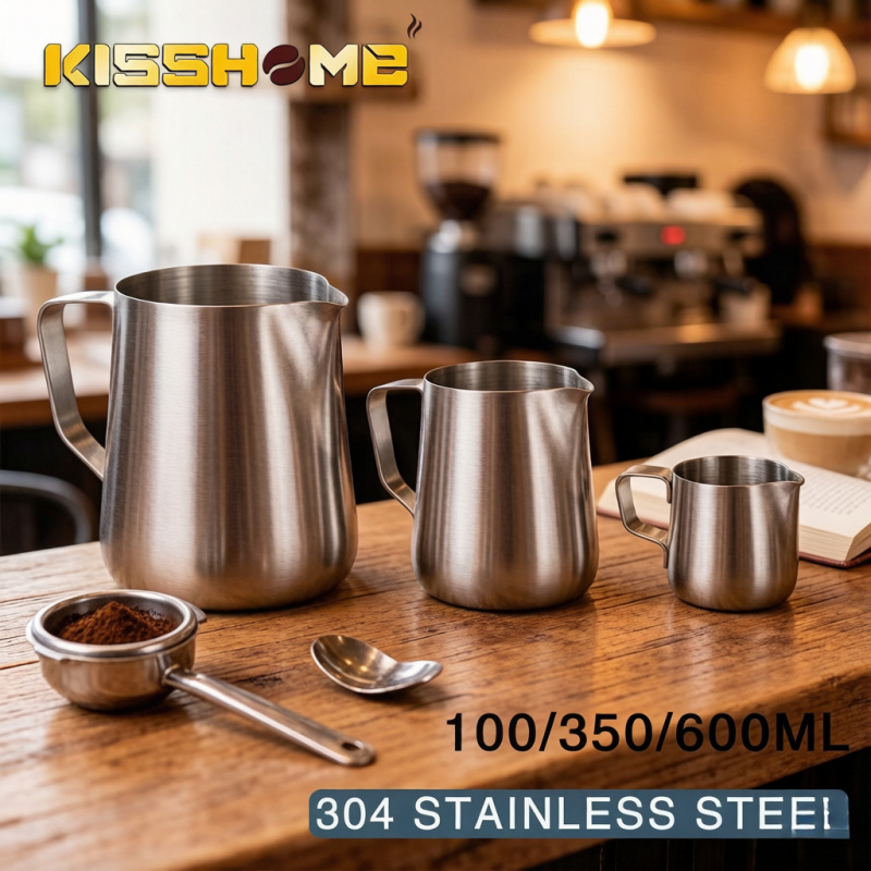 ステンレス製コーヒーミルク泡立てピッチャー、エスプレッソスチ - Milk Steaming Pitcher のレビューと価格