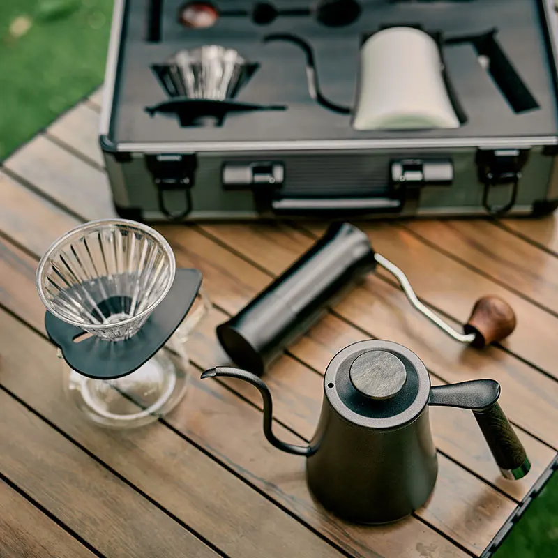 ポータブル手淹れコーヒー器具セット、豆挽き器フィルターセット - Coffee.Equipment Parts のレビューと価格