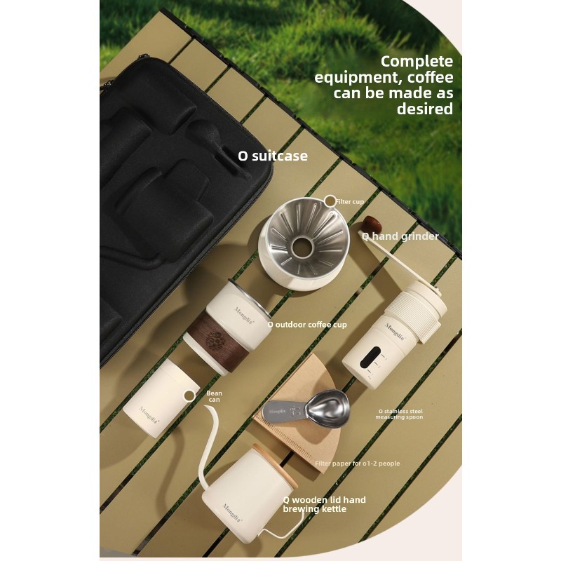 手作りコーヒーポットセット、ポータブルアウトドア旅行キャンプ - Coffee.Equipment Parts のレビューと価格